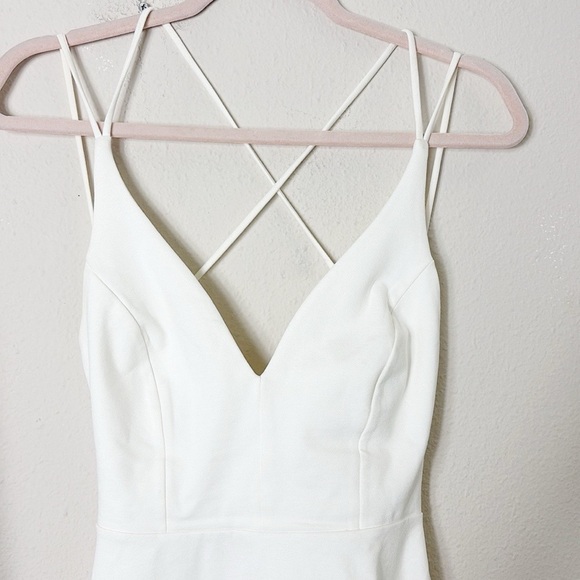 Lulus Believe in Love White Strappy Backless Skater Mini White Dress Sz Medium - Picture 7 of 15
